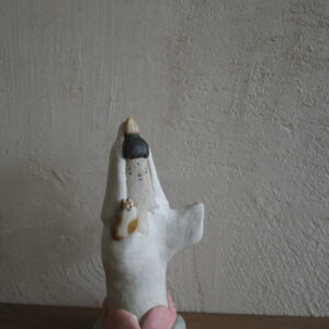 鹿皮出土｜【蓮花座小觀音抱著貓】(預訂) ─ 萬土隨佛展售會